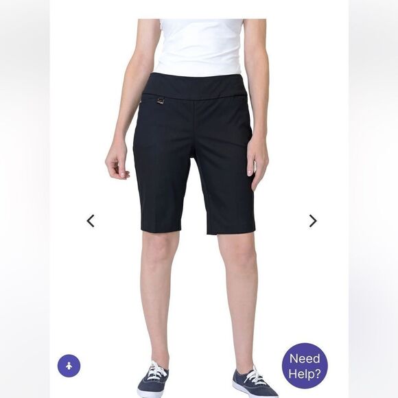 Lisette L Jupiter Stretch Short, black pull on,  size 6. - Picture 1 of 6